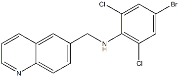 4-bromo-2,6-dichloro-N-(quinolin-6-ylmethyl)aniline 구조식 이미지