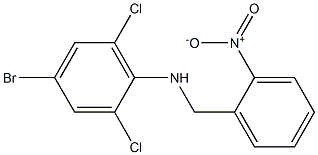 4-bromo-2,6-dichloro-N-[(2-nitrophenyl)methyl]aniline Structure