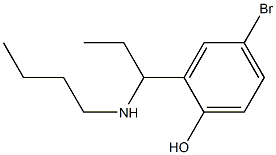 4-bromo-2-[1-(butylamino)propyl]phenol Structure