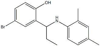 4-bromo-2-{1-[(2,4-dimethylphenyl)amino]propyl}phenol 구조식 이미지