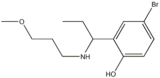 4-bromo-2-{1-[(3-methoxypropyl)amino]propyl}phenol 구조식 이미지