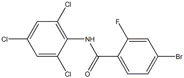 4-bromo-2-fluoro-N-(2,4,6-trichlorophenyl)benzamide 구조식 이미지