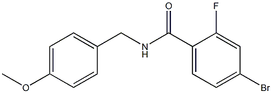 4-bromo-2-fluoro-N-(4-methoxybenzyl)benzamide 구조식 이미지