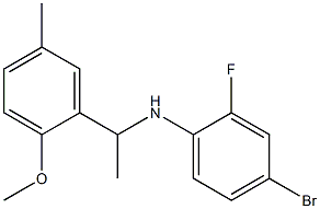 4-bromo-2-fluoro-N-[1-(2-methoxy-5-methylphenyl)ethyl]aniline Structure