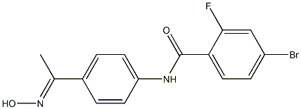 4-bromo-2-fluoro-N-{4-[1-(hydroxyimino)ethyl]phenyl}benzamide 구조식 이미지