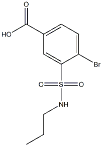 4-bromo-3-(propylsulfamoyl)benzoic acid 구조식 이미지