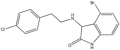 4-bromo-3-{[2-(4-chlorophenyl)ethyl]amino}-2,3-dihydro-1H-indol-2-one Structure