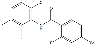 4-bromo-N-(2,6-dichloro-3-methylphenyl)-2-fluorobenzamide 구조식 이미지