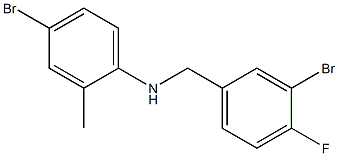 4-bromo-N-[(3-bromo-4-fluorophenyl)methyl]-2-methylaniline 구조식 이미지