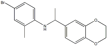 4-bromo-N-[1-(2,3-dihydro-1,4-benzodioxin-6-yl)ethyl]-2-methylaniline Structure