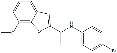 4-bromo-N-[1-(7-methoxy-1-benzofuran-2-yl)ethyl]aniline 구조식 이미지