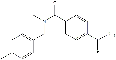 4-carbamothioyl-N-methyl-N-[(4-methylphenyl)methyl]benzamide 구조식 이미지