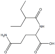 4-carbamoyl-2-(2-ethylbutanamido)butanoic acid Structure