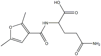 4-carbamoyl-2-[(2,5-dimethylfuran-3-yl)formamido]butanoic acid Structure