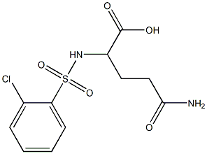 4-carbamoyl-2-[(2-chlorobenzene)sulfonamido]butanoic acid Structure