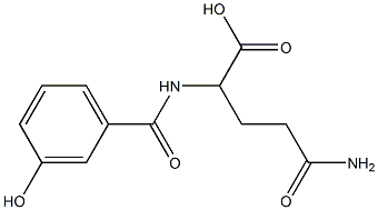 4-carbamoyl-2-[(3-hydroxyphenyl)formamido]butanoic acid 구조식 이미지