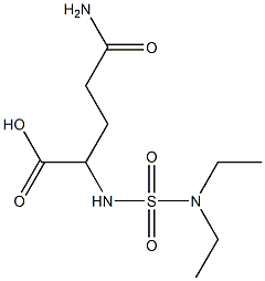 4-carbamoyl-2-[(diethylsulfamoyl)amino]butanoic acid 구조식 이미지