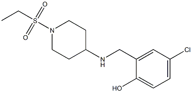 4-chloro-2-({[1-(ethanesulfonyl)piperidin-4-yl]amino}methyl)phenol Structure