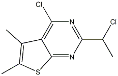 4-chloro-2-(1-chloroethyl)-5,6-dimethylthieno[2,3-d]pyrimidine 구조식 이미지