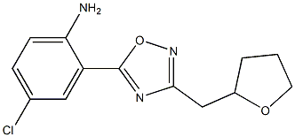 4-chloro-2-[3-(oxolan-2-ylmethyl)-1,2,4-oxadiazol-5-yl]aniline Structure