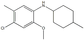 4-chloro-2-methoxy-5-methyl-N-(4-methylcyclohexyl)aniline Structure