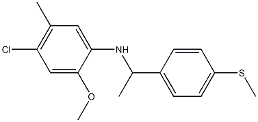 4-chloro-2-methoxy-5-methyl-N-{1-[4-(methylsulfanyl)phenyl]ethyl}aniline 구조식 이미지