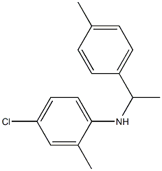 4-chloro-2-methyl-N-[1-(4-methylphenyl)ethyl]aniline 구조식 이미지