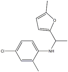 4-chloro-2-methyl-N-[1-(5-methylfuran-2-yl)ethyl]aniline Structure