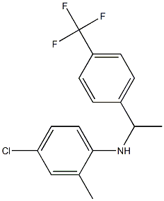 4-chloro-2-methyl-N-{1-[4-(trifluoromethyl)phenyl]ethyl}aniline Structure