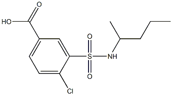 4-chloro-3-(pentan-2-ylsulfamoyl)benzoic acid Structure