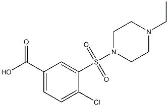 4-chloro-3-[(4-ethylpiperazine-1-)sulfonyl]benzoic acid 구조식 이미지