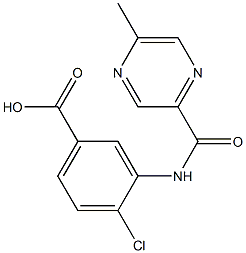 4-chloro-3-{[(5-methylpyrazin-2-yl)carbonyl]amino}benzoic acid Structure