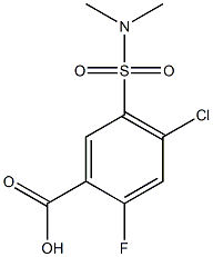 4-chloro-5-[(dimethylamino)sulfonyl]-2-fluorobenzoic acid 구조식 이미지