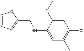 4-chloro-N-(furan-2-ylmethyl)-2-methoxy-5-methylaniline 구조식 이미지