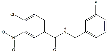 4-chloro-N-[(3-fluorophenyl)methyl]-3-nitrobenzamide 구조식 이미지