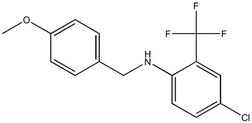 4-chloro-N-[(4-methoxyphenyl)methyl]-2-(trifluoromethyl)aniline 구조식 이미지