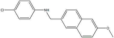 4-chloro-N-[(6-methoxynaphthalen-2-yl)methyl]aniline Structure