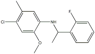 4-chloro-N-[1-(2-fluorophenyl)ethyl]-2-methoxy-5-methylaniline 구조식 이미지