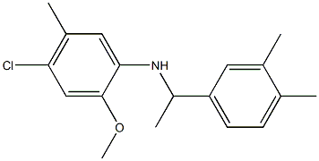 4-chloro-N-[1-(3,4-dimethylphenyl)ethyl]-2-methoxy-5-methylaniline 구조식 이미지