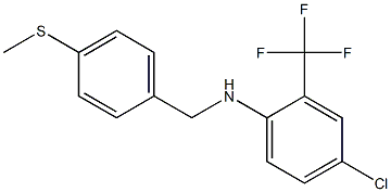 4-chloro-N-{[4-(methylsulfanyl)phenyl]methyl}-2-(trifluoromethyl)aniline Structure