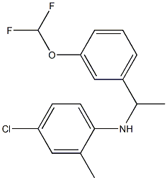 4-chloro-N-{1-[3-(difluoromethoxy)phenyl]ethyl}-2-methylaniline Structure