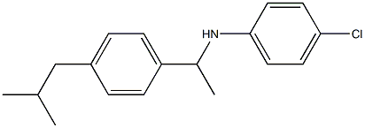 4-chloro-N-{1-[4-(2-methylpropyl)phenyl]ethyl}aniline Structure