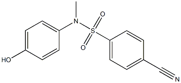 4-cyano-N-(4-hydroxyphenyl)-N-methylbenzene-1-sulfonamide Structure