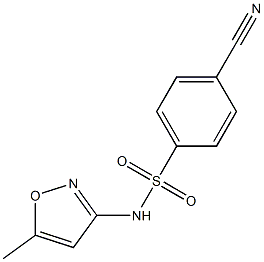 4-cyano-N-(5-methylisoxazol-3-yl)benzenesulfonamide Structure