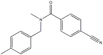4-cyano-N-methyl-N-[(4-methylphenyl)methyl]benzamide Structure