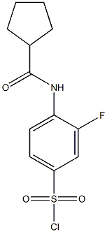 4-cyclopentaneamido-3-fluorobenzene-1-sulfonyl chloride 구조식 이미지