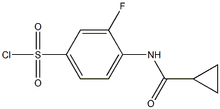 4-cyclopropaneamido-3-fluorobenzene-1-sulfonyl chloride Structure