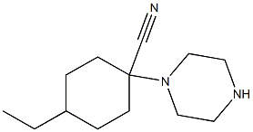 4-ethyl-1-(piperazin-1-yl)cyclohexane-1-carbonitrile 구조식 이미지