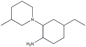 4-ethyl-2-(3-methylpiperidin-1-yl)cyclohexanamine Structure