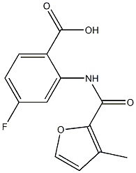 4-fluoro-2-[(3-methyl-2-furoyl)amino]benzoic acid 구조식 이미지